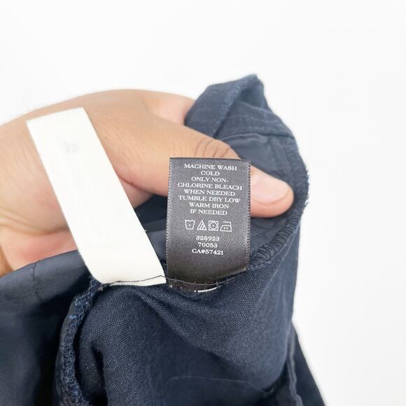 Ann Taylor‎ Womens Summer Casual Linen Blend Chino Bermuda Shorts Size 8 Navy - Picture 4 of 7